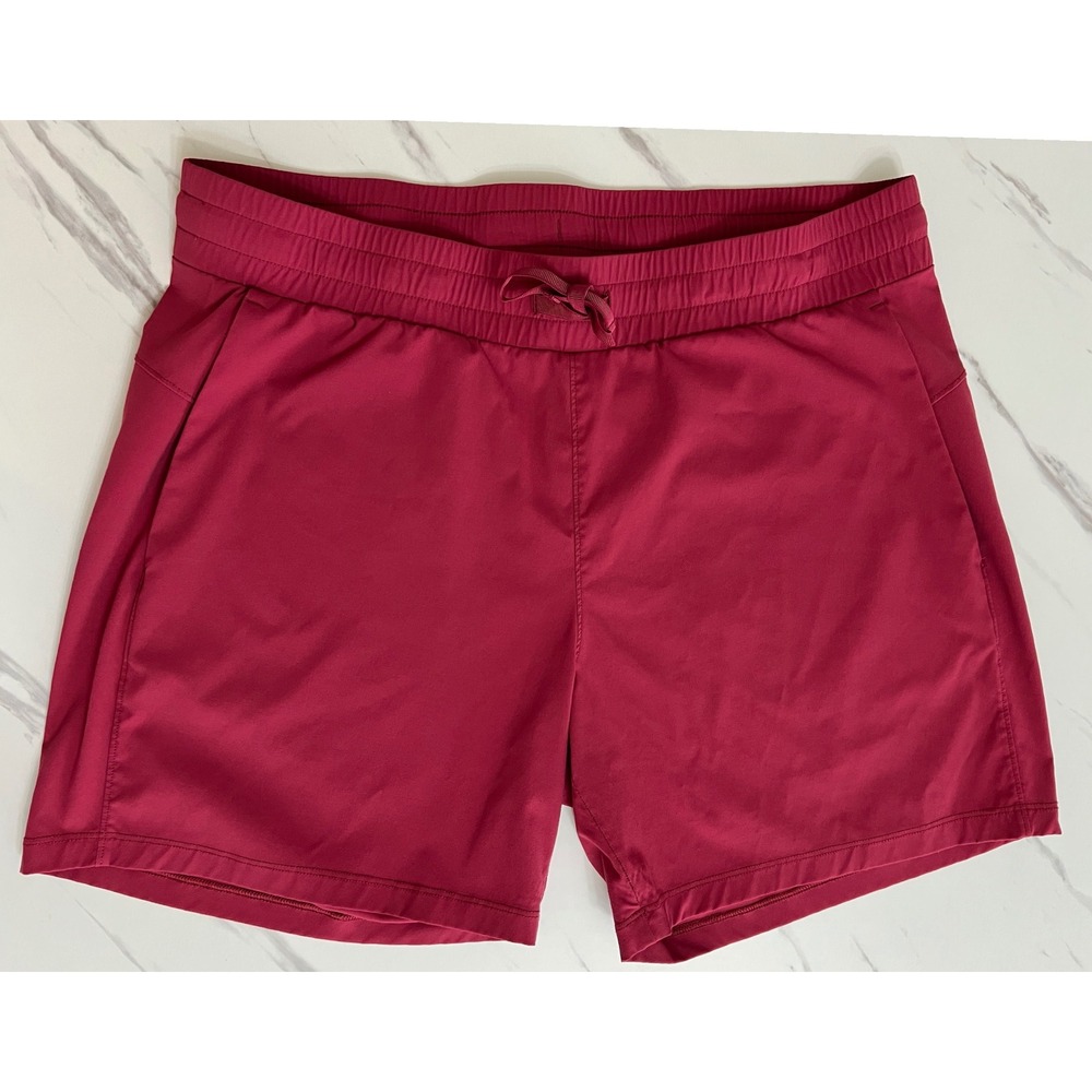 Tuff Athletics Womens Berry Pink Active Shorts Size L Elastic Drawstring Pocket
